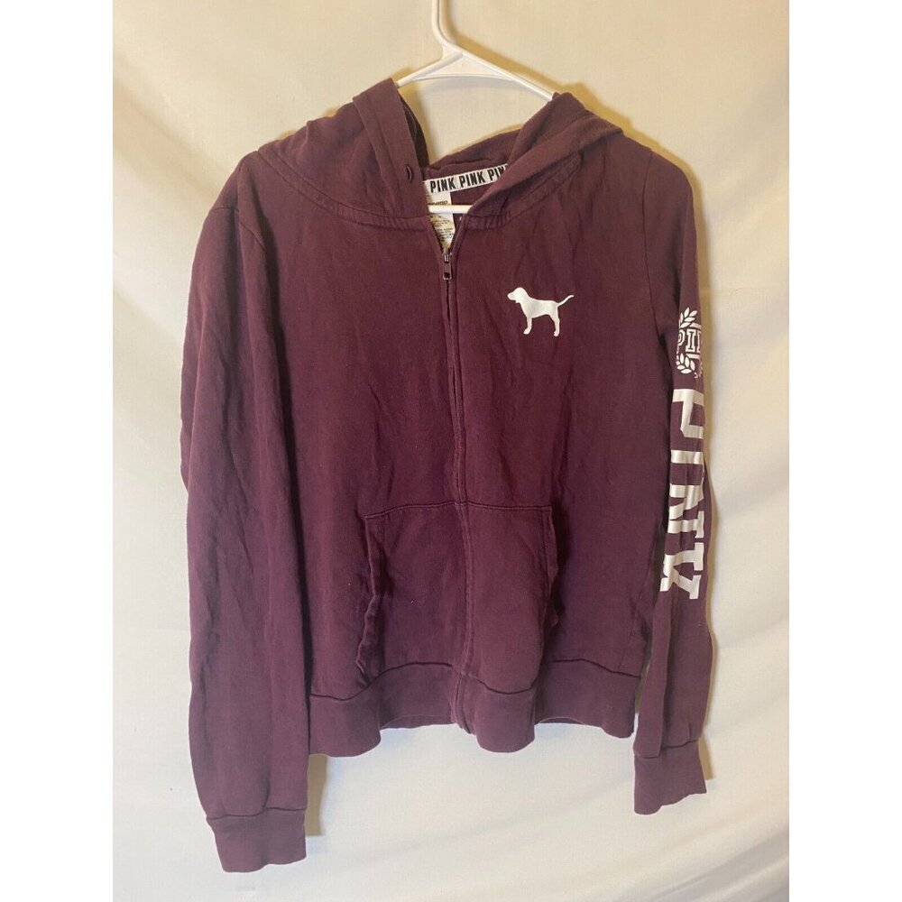 Vintage Victoria's Secret Pink Dog Hoodie Sweatshirt Women's Medium Purple‎